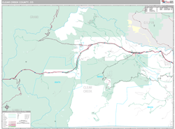 Clear Creek County, CO Wall Map Premium Style